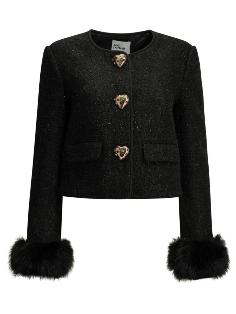 Self-Portrait Bouclé Blazer Tag Size 8 Women